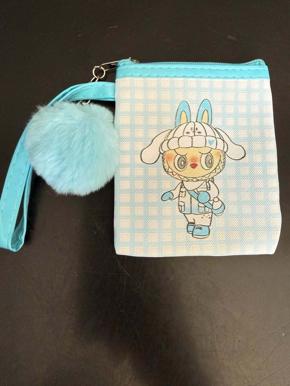 Baby Three Side Purse Blue Gingham Lolita Style Small Crossbody Bag